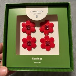 Kate Spade x Target Red Floral Dangle Earrings